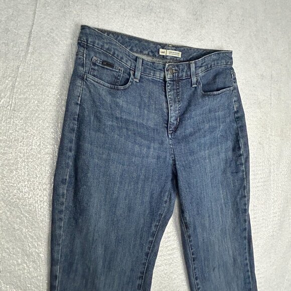 Lee Jeans Womens 10 M (32x30) Natural Bootcut Blue Stretch Just Below the Waist - Picture 5 of 16